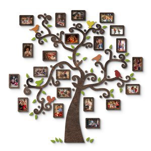 Dekor z Lesa, Drevený strom rodiny - Radices Familiae - Eben, 140 x 170 cm, 5ks rámikov (+9,00€)