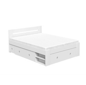 DREVONA09 Manželská posteľ biela 160 cm REA LARISA