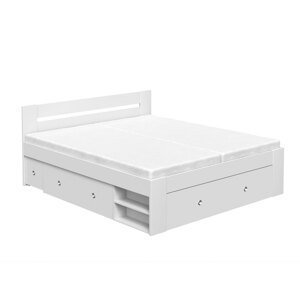 DREVONA09 Manželská posteľ biela 180 cm REA LARISA