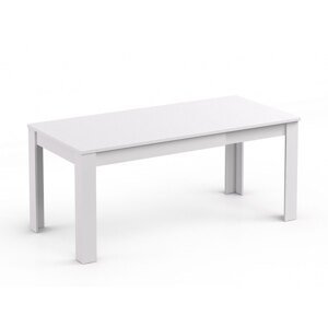 DREVONA09 Rozkladací jedálenský stôl biely REA EXTE