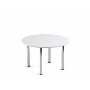 DREVONA09 Okrúhly stôl biely Ø 120 cm REA FLAT 4
