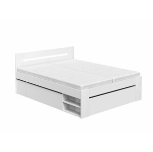 DREVONA09 Manželská posteľ biela 160 cm REA KIRA