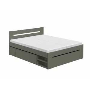 DREVONA09 Manželská posteľ 160 cm REA KIRA šedá