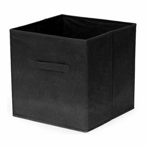 Compactor Skladací úložný box pre police a knižnice, 31 x 31 x 31 cm, čierna