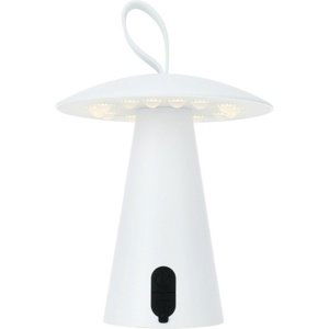 Stolná vonkajšia prenosná LED lampa Boise, biela, USB, 15 x 17 cm, plast