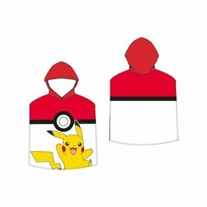 Detské pončo Pokémon Pokéball a Pikachu, 50 x 115 cm
