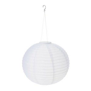 ProGarden Solárne závesné LED svietidlo Ball, pr. 40 cm, teplá biela