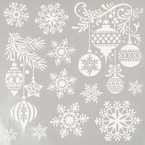 Vianočné okenné obtlačky snehová vločka, HTH