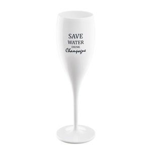 Koziol Pohár s nápisom Save water drink champagne