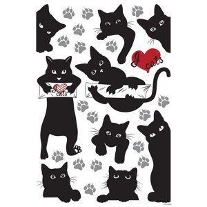 Samolepiaca dekorácia Cats, 42,5 x 65 cm