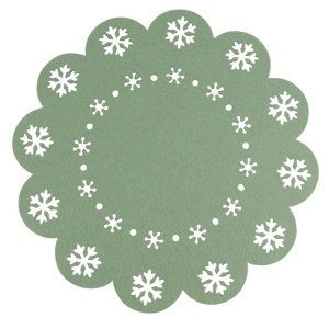 Altom Prestieranie Snowflake zelená, pr. 38 cm, sada 4 ks