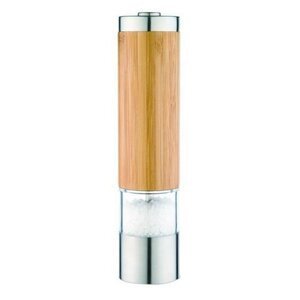 Kitchisimo Elektrický mlynček na soľ a korenie, 21,5 cm, bambus