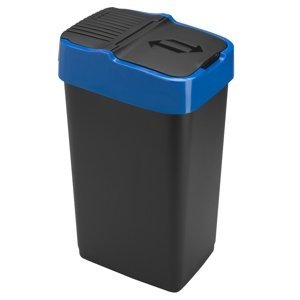 Heidrun Odpadkový kôš 35 l, čiernys s modrým pruhom
