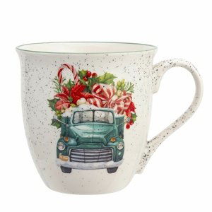 Altom Porcelánový hrnček Christmas car, 630 ml, zelená