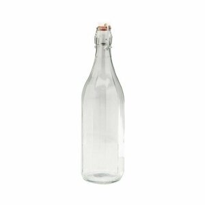 Sklenená fľaša s clip uzáverom, 1 l, 6 ks