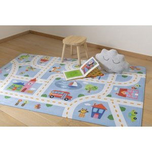 Vopi Detský koberec Ultra Soft Kids Play blue, 90 x 130 cm