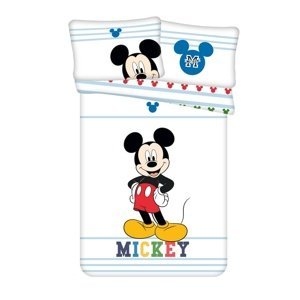 Jerry Fabrics Detské bavlnené obliečky do postieľky Mickey Colors baby, 100 x 135 cm, 40 x 60 cm