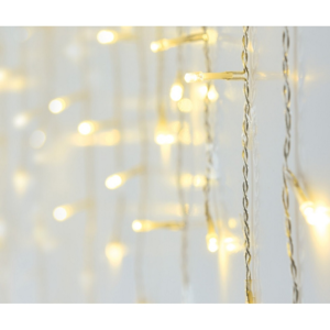 Vianočný svetelný dážď 180 LED, IP44, 6 m, teplá biela