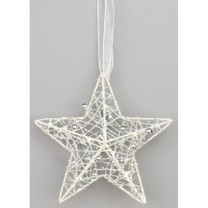 Vianočná hviezda Hesperia biela, 15 cm