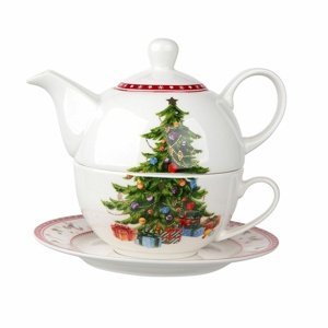 Altom Porcelánový čajový set pre jedného Christmas tree
