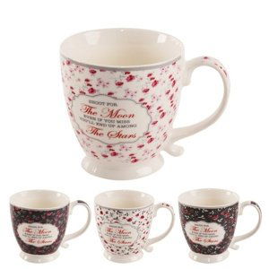 Orion Sada porcelánových hrnčekov Romantic, 450 ml, 4 ks