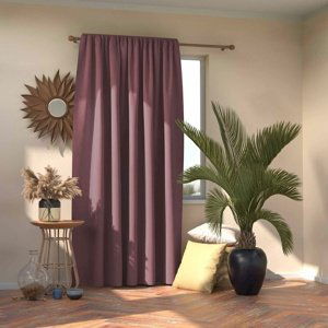 AmeliaHome Záves Blackout Oxford Pleat mauve, 140 x 245 cm