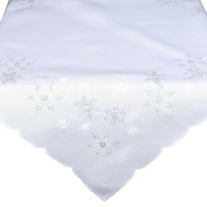 Forbyt Vianočný obrus Hviezdičky biela, 85 x 85 cm