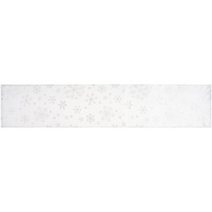 Forbyt Vianočný obrus Snowflakes biela, 155 x 200 cm