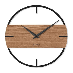LAVVU LCT4010 - Štýlové drevené hodiny Loft v industriálnom vzhľade