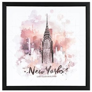 Plátený obraz v rámčeku New York, 40 x 40 x 2,5 cm