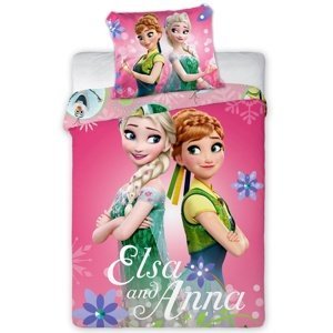 Obliečky do postieľky Ľadové Kráľovstvo Elsa a Anna
