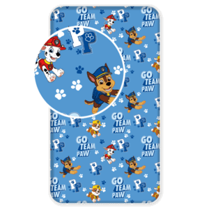 Jerry Fabrics Detské bavlnené prestieradlo Paw Patrol 161, 90 x 200 cm