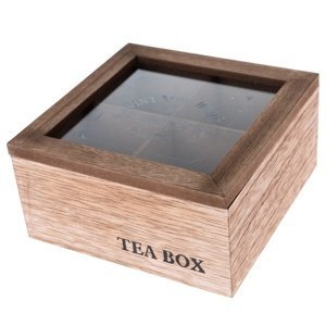 Sconto Krabica na čajové vrecká TEABOX prírodná