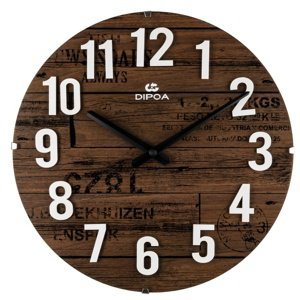 Sconto Nástenné hodiny DIPOA III hnedá, ⌀ 31 cm