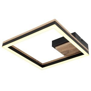 Sconto Stropné LED svietidlo BEATRIX 3 čierna/svetlé drevo