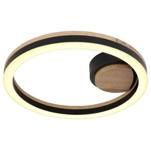 Sconto Stropné LED svietidlo BEATRIX 5 čierna/svetlé drevo