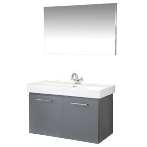 Sconto Kúpeľňová zostava CARLSBAD sivá, šírka 100 cm