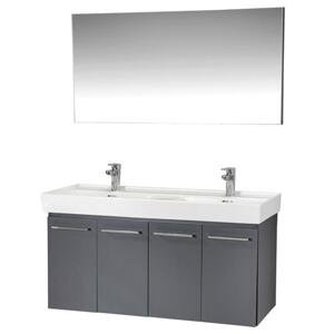 Sconto Kúpeľňová zostava CARLSBAD sivá, šírka 120 cm