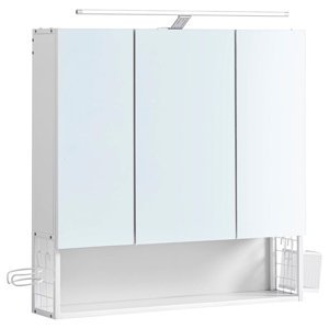 Sconto Zrkadlová skrinka s osvetlením CHIC biela