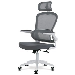 Sconto Kancelárska stolička BRUNO sivá/biela