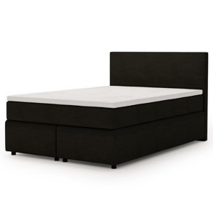Sconto Posteľ s matracom a topperom SLEEP NEW čierna, 140x200 cm