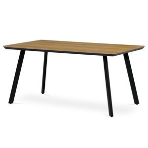 Sconto Jedálenský stôl MILON dub/čierna, 160x90 cm