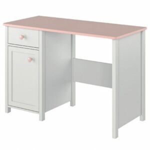 Sconto Písací stôl LUNA 03 biela/ružová