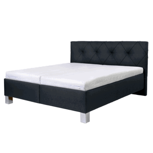 Sconto Čalúnená posteľ AFRODITE čierna, 180x200 cm