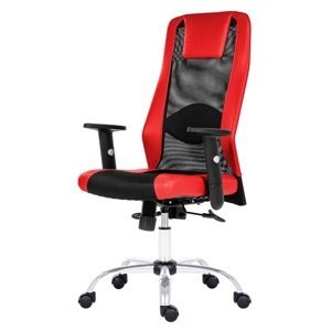 Sconto Kancelárska stolička HARDING čierna/červená