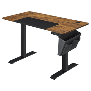 Sconto Pracovný stôl DESK hnedá/čierna