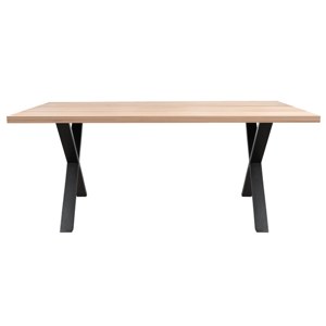 Sconto Jedálenský stôl AMAYA X dub/kov, šírka 160 cm, rovná hrana