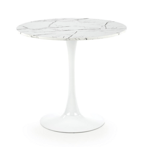 Sconto Jedálenský stôl DINVIR biely mramor/biela