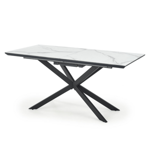 Sconto Jedálenský stôl DAISIL biely mramor/čierna