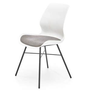Sconto Jedálenská stolička SCK-488 biela/sivá